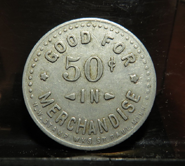 OSCEOLA, NEB. A.O. MONSON 50¢ TOKEN - Click Image to Close
