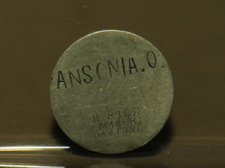 ANSONIA, O. M.L.W. AT THE BAR 5¢ TOKEN
